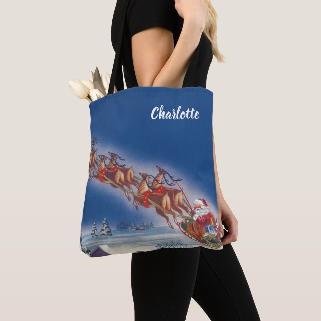 Weihnachten, Weihnachten, Schlitten mit Rentier Tasche (Von Nahem)