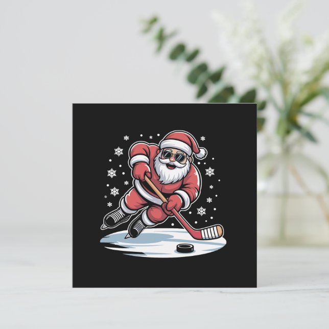 Weihnachten Weihnachten Spielen Eishockey Weihnach (Stehend Vorderseite)
