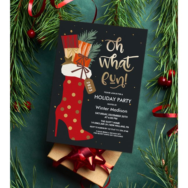 Weihnachten Weihnachten Stiletto Boots Einladung (Von Creator hochgeladen)