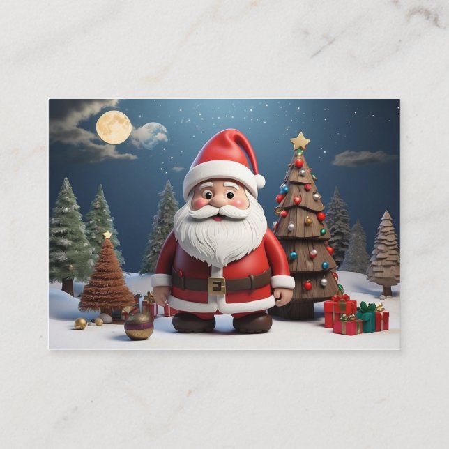 Weihnachten, Weihnachten und Weihnachten Visitenkarte (Rückseite)