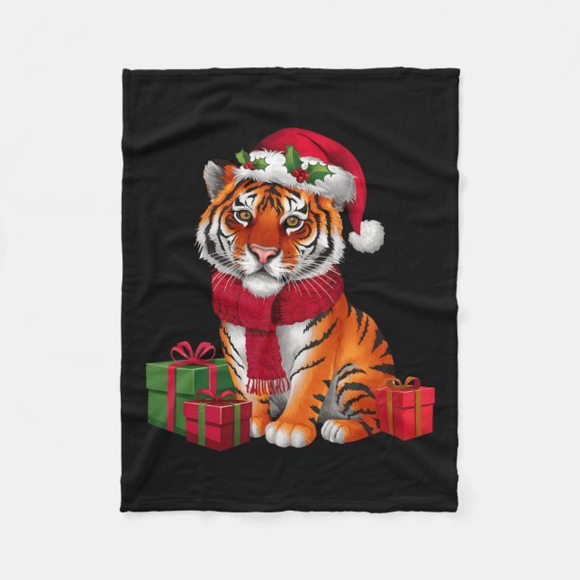 Weihnachten Weihnachten Weihnachten Bengalisch Tig Fleecedecke (Vorderseite)