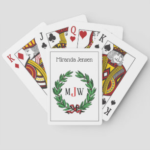 Weihnachten Weihnachten Weihnachten Holly Wreath M Spielkarten