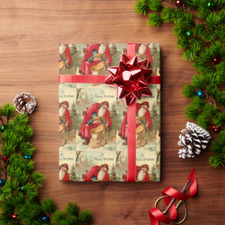Weihnachten Weihnachten Weihnachten Kind in Tasche Geschenkpapier