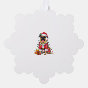 Weihnachten Weihnachten Weihnachten-Malinois-Hund Ornament Karte