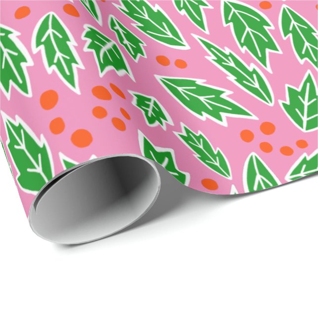 Weihnachten Weihnachten Weihnachten Natur Botanisc Geschenkpapier (Rolleneckpunkt)