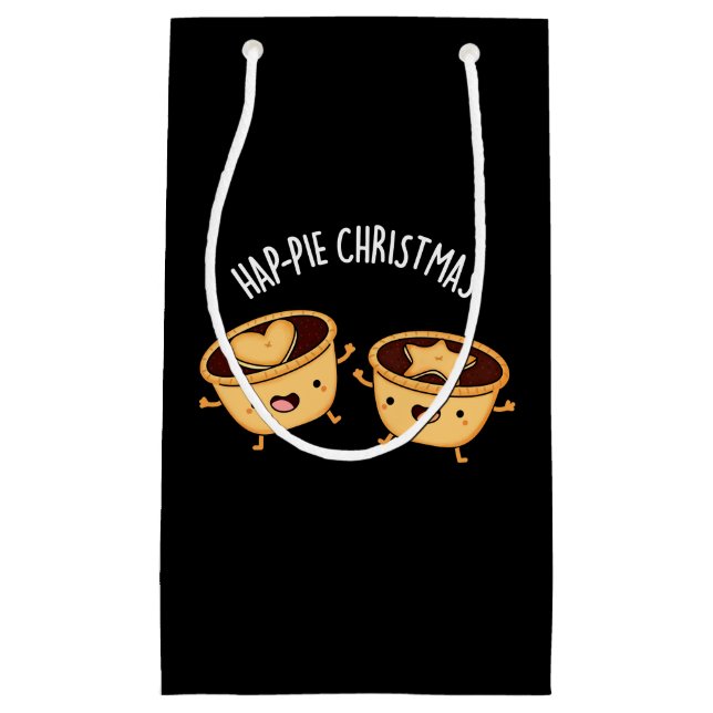 Weihnachten Weihnachten Weihnachten Pie Pun Dark B Kleine Geschenktüte (Vorderseite)