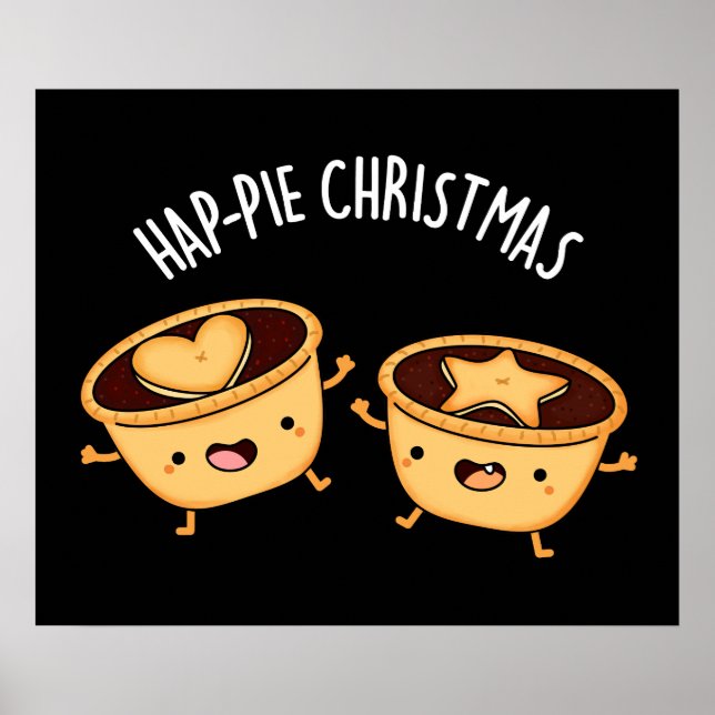 Weihnachten Weihnachten Weihnachten Pie Pun Dark B Poster (Vorne)