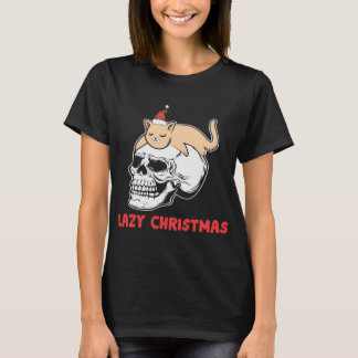Weihnachten Weihnachten Weihnachten Schlafen Katze T-Shirt