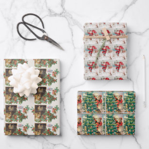 Weihnachten Weihnachten Weihnachten, Schnee und Ka Geschenkpapier Set