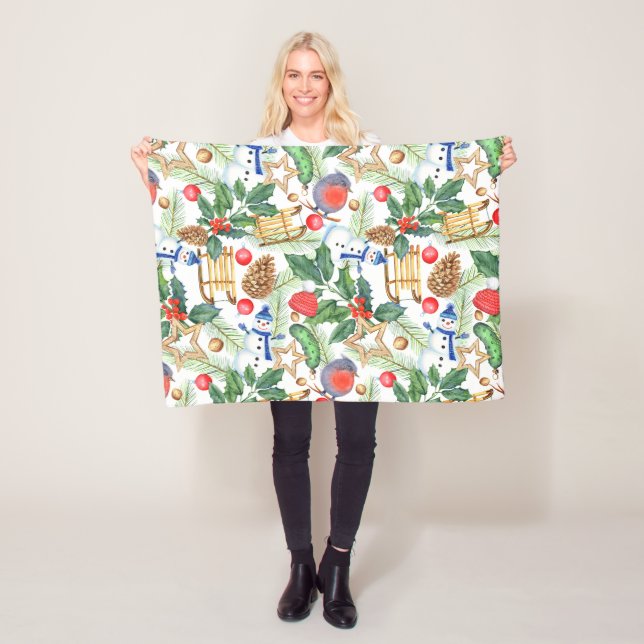 Weihnachten Weihnachten Weihnachten Schneemann, Pi Fleecedecke (Beispiel)