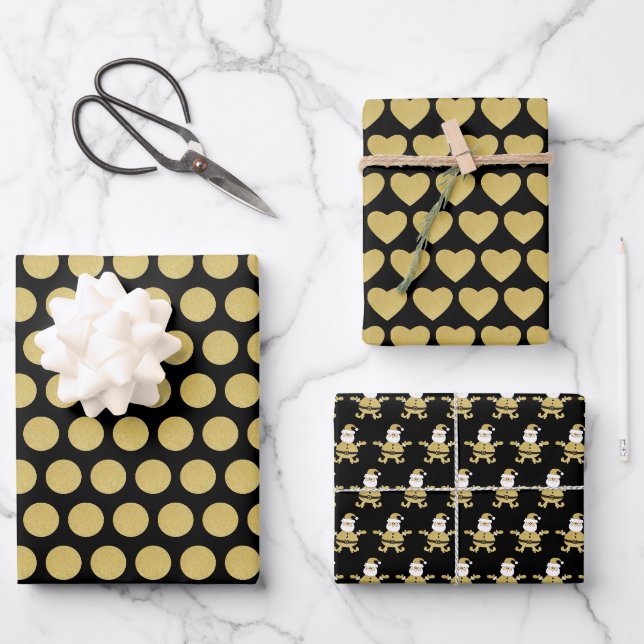 Weihnachten Weihnachten Weihnachten und Herz Geschenkpapier Set (Vorderseite)