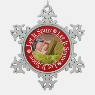 Weihnachten Weihnachten Weihnachten Vorlage Schnee Schneeflocken Zinn-Ornament