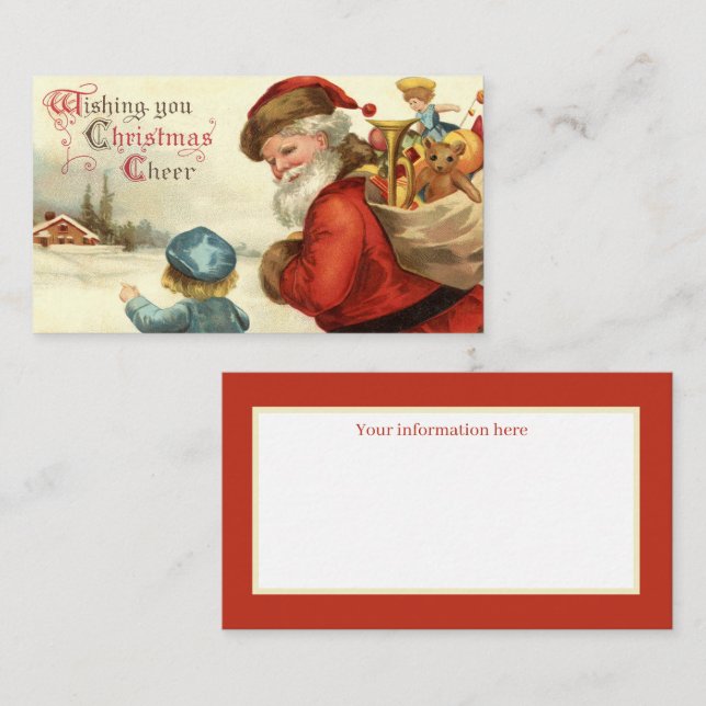 Weihnachten Weihnachten Weihnachten Weihnachten hi Visitenkarte (Vorne/Hinten)