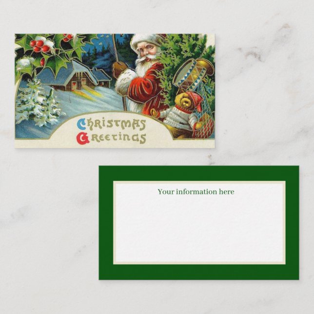 Weihnachten Weihnachten Weihnachten Weihnachten Visitenkarte (Vorne/Hinten)