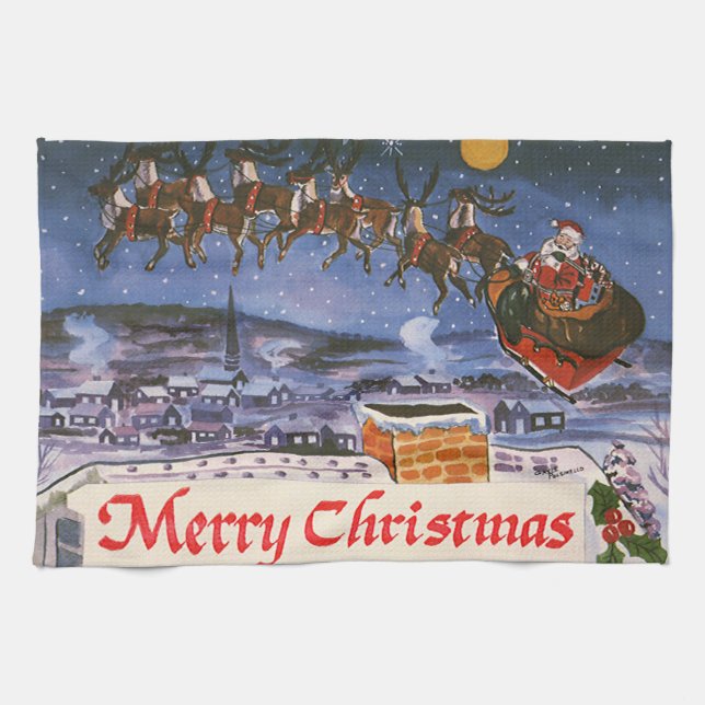 Weihnachten Weihnachten Weihnachten Weihnachten We Geschirrtuch (Horizontal)