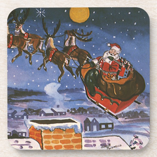 Weihnachten Weihnachten Weihnachten Weihnachten We Getränkeuntersetzer (Vorderseite)