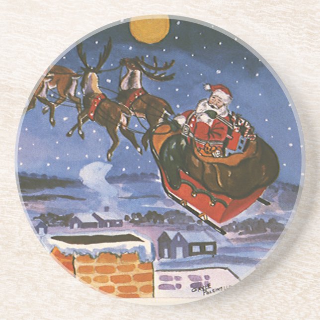 Weihnachten Weihnachten Weihnachten Weihnachten We Sandstein Untersetzer (Vorne)