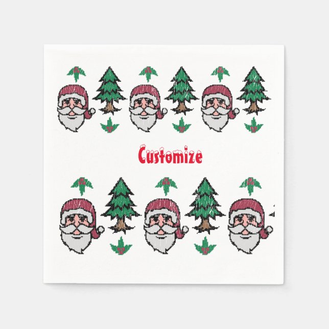 Weihnachten Weihnachten Weihnachten Weihnachten We Serviette (Vorderseite)