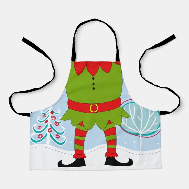 Weihnachten Weihnachten Weihnachten Weihnachtselfe Schürze (Vorderseite)