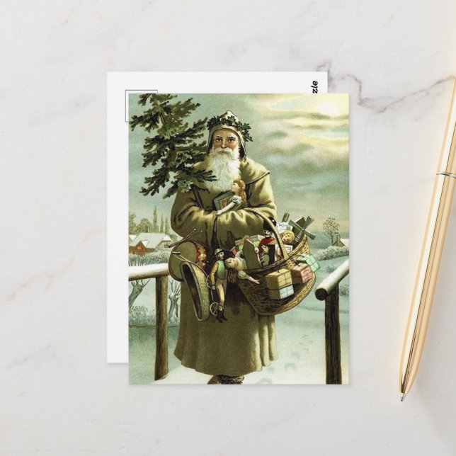 Weihnachten Weihnachten Weihnachten Weihnachtsfeie Postkarte (Vorderseite/Rückseite Beispiel)