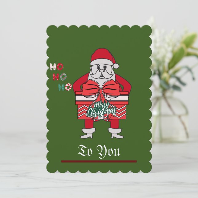 Weihnachten Weihnachten Weihnachten Weihnachtskart (Stehend Vorderseite)