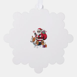 Weihnachten Weihnachten Weihnachts-Reiten Bull Ter Ornament Karte