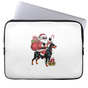 Weihnachten Weihnachten Weihnachts-Reiten Doberman Laptopschutzhülle