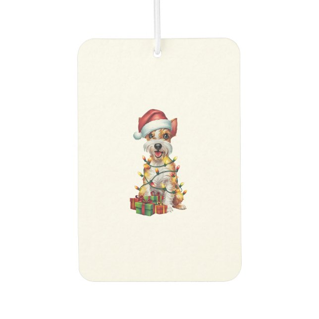 Weihnachten Weihnachten Weihnachts-Silky Terrier H Autolufterfrischer (Vorderseite)