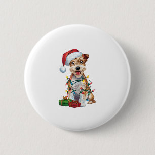 Weihnachten Weihnachten Weihnachts-Silky-Terrier-H Button