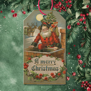 Weihnachten Weihnachten Weihnachtsfeiertag Kamin Geschenkanhänger