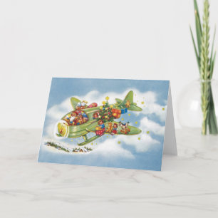 Weihnachten, Weihnachten, Weihnachtsmann fliegen e Feiertagskarte