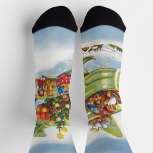 Weihnachten, Weihnachten, Weihnachtsmann fliegen e Socken