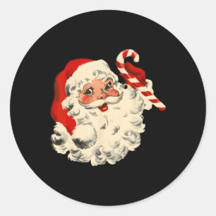 Weihnachten Weihnachten Weihnachtsmann Gesicht Fun Runder Aufkleber