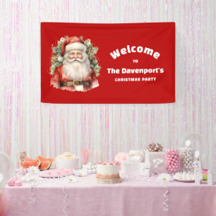 Weihnachten Weihnachten Weihnachtsmann Happy Party Banner