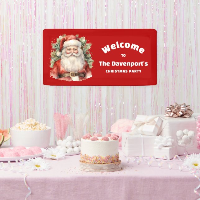 Weihnachten Weihnachten Weihnachtsmann Happy Party Banner (Party)