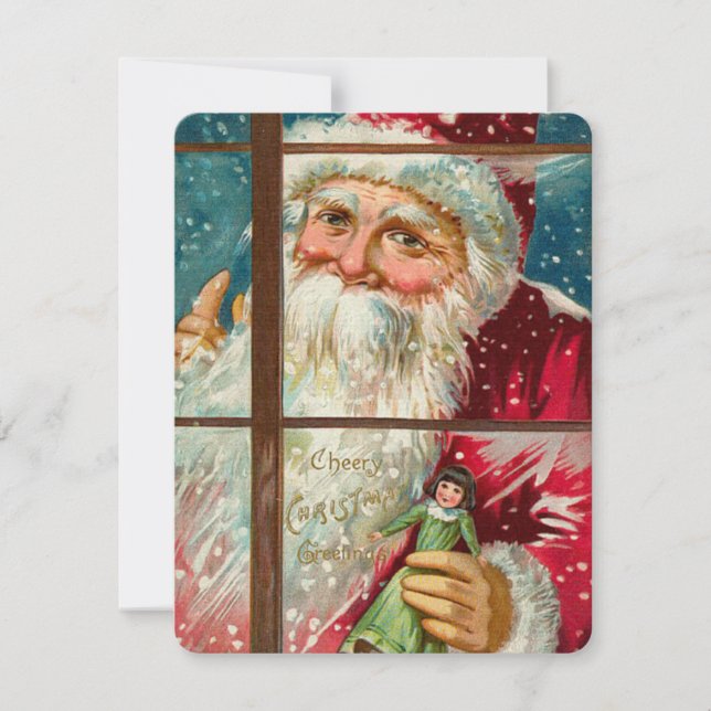 Weihnachten Weihnachten Weihnachtsmann im Fenster (Vorderseite)