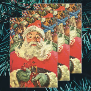 Weihnachten Weihnachten Weihnachtsmann im Roten Me Geschenkpapier Set