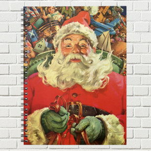 Weihnachten Weihnachten Weihnachtsmann im Roten Me Notizblock