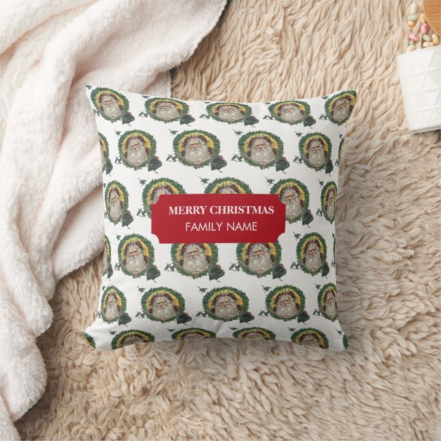 Weihnachten Weihnachten Weihnachtsmann Kindermädch Kissen (Decke)