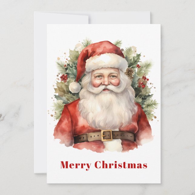 Weihnachten Weihnachten Weihnachtsmann Lächeln (Vorderseite)