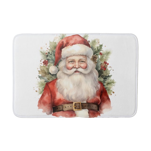 Weihnachten Weihnachten Weihnachtsmann Lächeln Badematte (Vorderseite)