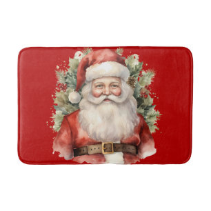 Weihnachten Weihnachten Weihnachtsmann Lächeln Badematte