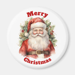 Weihnachten Weihnachten Weihnachtsmann Lächeln Magnet