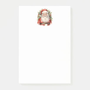 Weihnachten Weihnachten Weihnachtsmann Lächeln Post-it Klebezettel