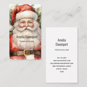 Weihnachten Weihnachten Weihnachtsmann Lächeln Visitenkarte