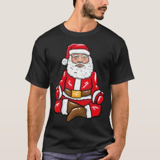 Weihnachten Weihnachten Weihnachtsmann Meditieren  T-Shirt