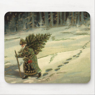 Weihnachten, Weihnachten, Weihnachtsmann mit einem Mousepad