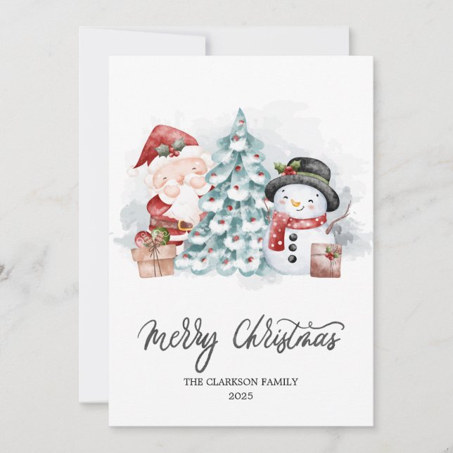 Weihnachten Weihnachten Weihnachtsmann Niedlichen  (Vorderseite)