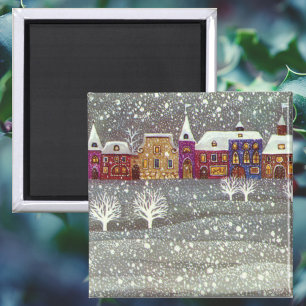 Weihnachten, Weihnachten, Weihnachtsmann, Pferd Op Magnet