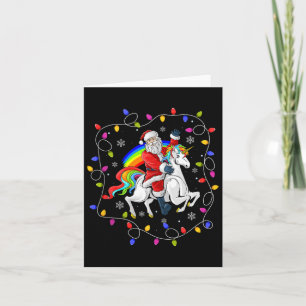 Weihnachten Weihnachten Weihnachtsmann reiten Unic Karte